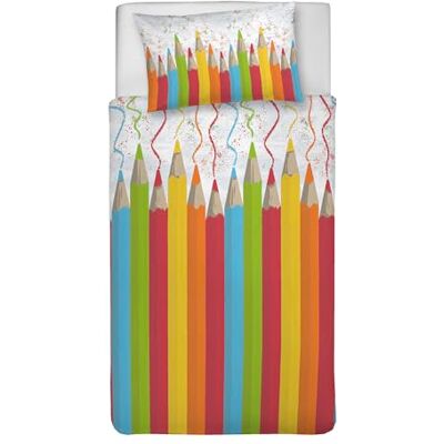 PENSIERI DELICATI Komplet pościeli pojedynczej pościeli, 100% bawełna, komplet pościeli 155 x 200 cm i 1 poszewka na poduszkę 52 x 82 cm, wyprodukowano we Włoszech, poszwa na kołdrę można prać w PENSIERI DELICATI Komplet pościeli pojedynczej pościeli, 100% bawełna, komplet pościeli 155 x 200 cm i 1 poszewka na poduszkę 52 x 82 cm, wyprodukowano we Włoszech, poszwa na kołdrę można prać w