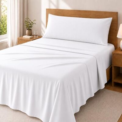 Degrees home Premium Komplet pościeli 105 x 190-3-częściowy prześcieradło płaskie dla 1 osoby, prześcieradło z gumką 105 x 190 cm, poszewka na poduszkę 105 x 45 cm, miękki i wytrzymały poliester Degrees home Premium Komplet pościeli 105 x 190-3-częściowy prześcieradło płaskie dla 1 osoby, prześcieradło z gumką 105 x 190 cm, poszewka na poduszkę 105 x 45 cm, miękki i wytrzymały poliester