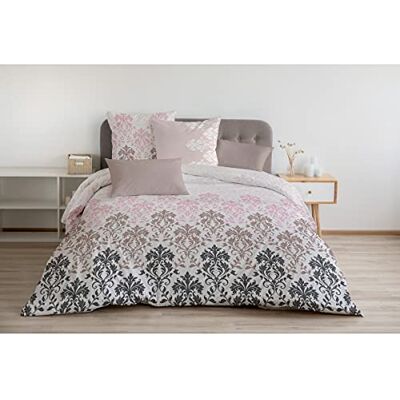 HOME LINGE PASSION Kołdra Pościel 3 sztuki 100% bawełna 57 nitek 2 osoby 220 x 240 cm Ocre Rose POUDREE HOME LINGE PASSION Kołdra Pościel 3 sztuki 100% bawełna 57 nitek 2 osoby 220 x 240 cm Ocre Rose POUDREE