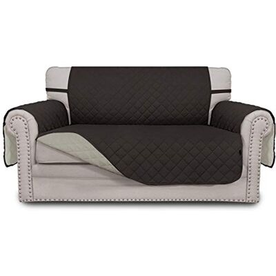 Easy-Going Dwustronny pokrowiec na kanapę typu loveseat na 2 poduszki, pokrowiec na sofę dla psów, wodoodporny ochraniacz na meble z patyczkami piankowymi, elastyczne paski dla zwierząt domowych Easy-Going Dwustronny pokrowiec na kanapę typu loveseat na 2 poduszki, pokrowiec na sofę dla psów, wodoodporny ochraniacz na meble z patyczkami piankowymi, elastyczne paski dla zwierząt domowych