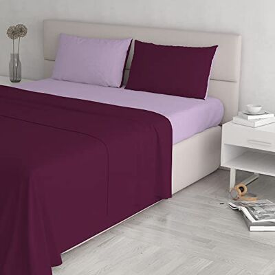 Italian Bed Linen Komplet pościeli ze 100% bawełny Natural Color, śliwkowo-fioletowy, 160 x 190 cm Italian Bed Linen Komplet pościeli ze 100% bawełny Natural Color, śliwkowo-fioletowy, 160 x 190 cm
