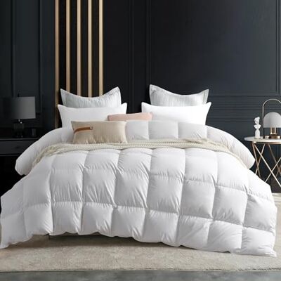 C&W Biała kołdra puchowa gęsi rozmiar queen size puchowa wkładka ciężkie ciepło na zimę 750 wypełnienie moc 1,559.2 g waga wypełnienia biały jednolity C&W Biała kołdra puchowa gęsi rozmiar queen size puchowa wkładka ciężkie ciepło na zimę 750 wypełnienie moc 1,559.2 g waga wypełnienia biały jednolity