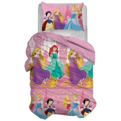 hermet Disney Zestaw pościeli na łóżko pojedyncze, poszewka na kołdrę + poszewka na poduszkę, komplet pościeli z poszewką na poduszkę, worek 155 x 200 cm, 100% bawełna, księżniczki, (bez prześcieradła) hermet Disney Zestaw pościeli na łóżko pojedyncze, poszewka na kołdrę + poszewka na poduszkę, komplet pościeli z poszewką na poduszkę, worek 155 x 200 cm, 100% bawełna, księżniczki, (bez prześcieradła)