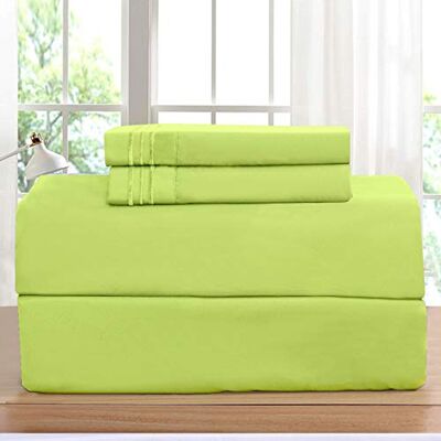 Elegant Comfort Luksusowy zestaw pościeli na Amazon 1500 Premier Premier odporny na zagniecenia, blaknięcie i plamy, 4-częściowy zestaw pościeli, głęboka kieszeń, podwójne/podwójne XL limonkowe Elegant Comfort Luksusowy zestaw pościeli na Amazon 1500 Premier Premier odporny na zagniecenia, blaknięcie i plamy, 4-częściowy zestaw pościeli, głęboka kieszeń, podwójne/podwójne XL limonkowe