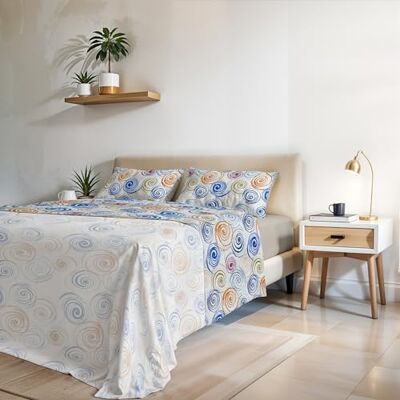 Italian Bed Linen Pełne łóżko Fashion, Spirals, 2 kwadraty Italian Bed Linen Pełne łóżko Fashion, Spirals, 2 kwadraty