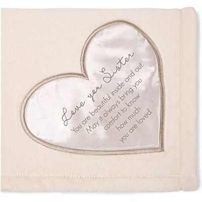 Pavilion Gift company 19504 Comfort Love You Sister gruby ciepły koc pluszowy 320 g/m2 Pavilion Gift company 19504 Comfort Love You Sister gruby ciepły koc pluszowy 320 g/m2