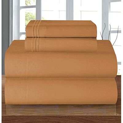 Elegant Comfort Luksusowy 4-częściowy zestaw pościeli z mikrofibry w jakości premium 1500 premium odporne na zagniecenia, elastyczne prześcieradło z gumką, głęboka kieszeń do 40 cm, California King, Elegant Comfort Luksusowy 4-częściowy zestaw pościeli z mikrofibry w jakości premium 1500 premium odporne na zagniecenia, elastyczne prześcieradło z gumką, głęboka kieszeń do 40 cm, California King,