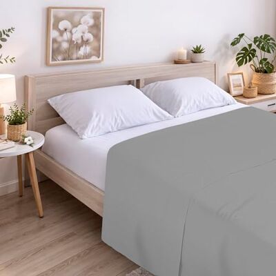 ECOMMERC3 Prześcieradło 180 100% Bawełna Miękkie, Oddychające, Bardzo miękkie Prześcieradło Blat Srebrny Kolor Szary ECOMMERC3 Prześcieradło 180 100% Bawełna Miękkie, Oddychające, Bardzo miękkie Prześcieradło Blat Srebrny Kolor Szary