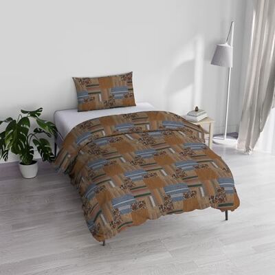 Italian Bed Linen ATHENA Parure poszewka na kołdrę, 100% Bawełna, ADANA TERRA, Pojedynczy Italian Bed Linen ATHENA Parure poszewka na kołdrę, 100% Bawełna, ADANA TERRA, Pojedynczy