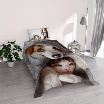 Italian Bed Linen Parure GOODNIGHT Druk cyfrowy pokrowiec na kołdrę z mikrofibry, Peggy, Pojedynczy Italian Bed Linen Parure GOODNIGHT Druk cyfrowy pokrowiec na kołdrę z mikrofibry, Peggy, Pojedynczy