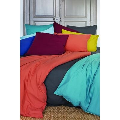 Toison d'Or Poszewka na kołdrę Czapka fretka prana bawełna, rozmiar 140cm x 200cm, jezioro Toison d'Or Poszewka na kołdrę Czapka fretka prana bawełna, rozmiar 140cm x 200cm, jezioro