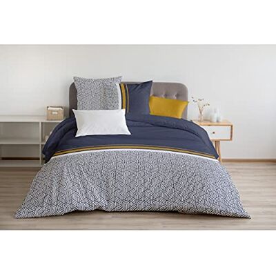 HOME LINGE PASSION Pokrowiec na kołdrę – 3 sztuki – 100% bawełna, 57 nici, 2 osoby – 220 x 240 cm – TILT BLU navy HOME LINGE PASSION Pokrowiec na kołdrę – 3 sztuki – 100% bawełna, 57 nici, 2 osoby – 220 x 240 cm – TILT BLU navy