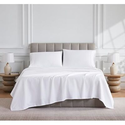Linen Closet 4-częściowy zestaw prześcieradeł z egipskiej bawełny o gęstości splotu 1000, królowa, arktyczna biel Linen Closet 4-częściowy zestaw prześcieradeł z egipskiej bawełny o gęstości splotu 1000, królowa, arktyczna biel