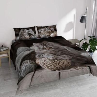 Italian Bed Linen Parure GOODNIGHT, Felix, Pokrowiec na kołdrę z mikrofibry z nadrukiem cyfrowym Italian Bed Linen Parure GOODNIGHT, Felix, Pokrowiec na kołdrę z mikrofibry z nadrukiem cyfrowym