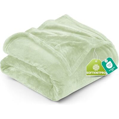 Utopia Bedding Manta de forro polar, tamaño Queen, color verde salvia, 300 g/m², lujosa, suave, antiestática, manta de cama de microfibra (90 x 90 pulgadas) Utopia Bedding Manta de forro polar, tamaño Queen, color verde salvia, 300 g/m², lujosa, suave, antiestática, manta de cama de microfibra (90 x 90 pulgadas)