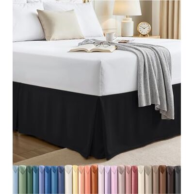 Utopia Bedding Spódnica na łóżko typu queen-size, miękka, czteroosobowa plisowana falbana, łatwe dopasowanie, z 40 cm, dopasowana do ciała, jakość hotelowa, odporna na kurczenie się i blaknięcie Utopia Bedding Spódnica na łóżko typu queen-size, miękka, czteroosobowa plisowana falbana, łatwe dopasowanie, z 40 cm, dopasowana do ciała, jakość hotelowa, odporna na kurczenie się i blaknięcie