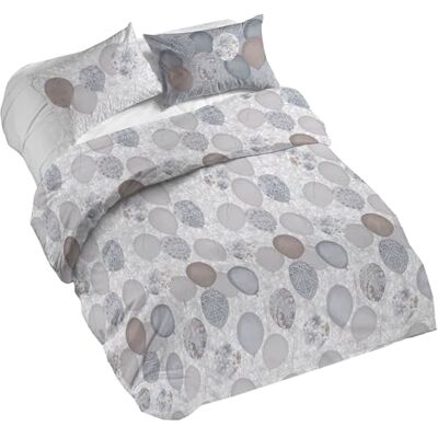 PENSIERI DELICATI Komplet pościeli na kołdrę dwuosobową, 100% bawełna, komplet pościeli 250 x 200 cm i 2 poszewki na poduszki 52 x 82 cm, wyprodukowano we Włoszech, poszwa na kołdrę można prać w PENSIERI DELICATI Komplet pościeli na kołdrę dwuosobową, 100% bawełna, komplet pościeli 250 x 200 cm i 2 poszewki na poduszki 52 x 82 cm, wyprodukowano we Włoszech, poszwa na kołdrę można prać w