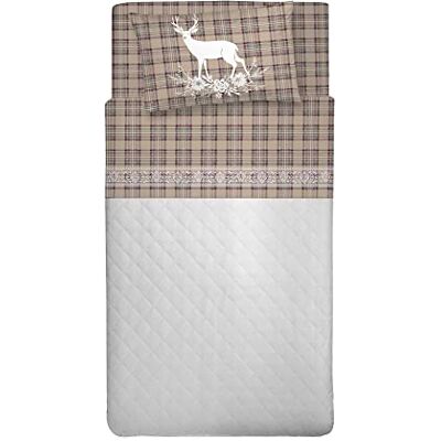 PENSIERI DELICATI Komplet pościeli jednoosobowej 100% bawełna, prześcieradło na łóżko jednoosobowe 90 x 200 cm, z prześcieradłem wierzchnim i 1 poszewką na poduszkę, wyprodukowano we Włoszech, wzór PENSIERI DELICATI Komplet pościeli jednoosobowej 100% bawełna, prześcieradło na łóżko jednoosobowe 90 x 200 cm, z prześcieradłem wierzchnim i 1 poszewką na poduszkę, wyprodukowano we Włoszech, wzór