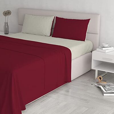 Italian Bed Linen Komplet pościeli "Natural Color" burgundowy/kremowy, podwójny Italian Bed Linen Komplet pościeli "Natural Color" burgundowy/kremowy, podwójny