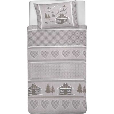 PENSIERI DELICATI Zestaw pościeli pojedynczej 100% bawełny, komplet pościeli 1550 x 200 cm i 1 poszewka na poduszkę 52 x 82 cm, wyprodukowano we Włoszech, poszewka na kołdrę można prać w pralce w PENSIERI DELICATI Zestaw pościeli pojedynczej 100% bawełny, komplet pościeli 1550 x 200 cm i 1 poszewka na poduszkę 52 x 82 cm, wyprodukowano we Włoszech, poszewka na kołdrę można prać w pralce w