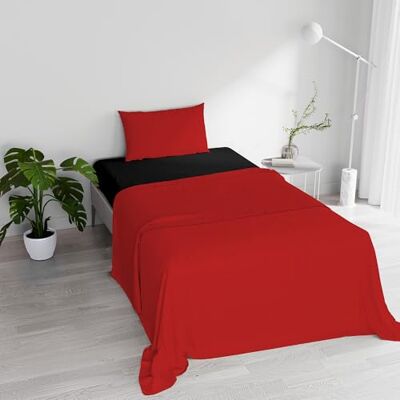Italian Bed Linen 100% bawełna naturalny kolor, czerwony/czarny, pojedynczy Italian Bed Linen 100% bawełna naturalny kolor, czerwony/czarny, pojedynczy