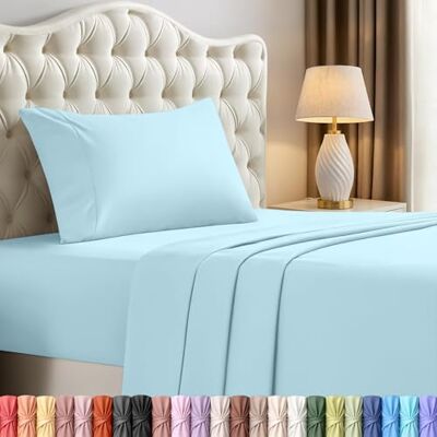 Utopia Bedding zestaw pościeli twin – 3-częściowy komplet pościeli na łóżko twin, miękka i przewiewna mikrofibra, niebieski (Ice Blue) Utopia Bedding zestaw pościeli twin – 3-częściowy komplet pościeli na łóżko twin, miękka i przewiewna mikrofibra, niebieski (Ice Blue)