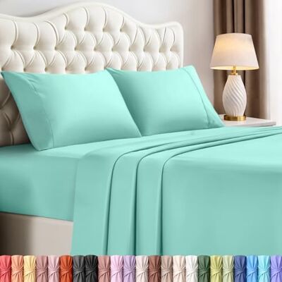 Utopia Bedding Pełny zestaw pościeli – 4-częściowy zestaw pościeli – szczotkowana mikrofibra, odporne na kurczenie się i blaknięcie, łatwe w pielęgnacji (pełne, niebieskie spa) Utopia Bedding Pełny zestaw pościeli – 4-częściowy zestaw pościeli – szczotkowana mikrofibra, odporne na kurczenie się i blaknięcie, łatwe w pielęgnacji (pełne, niebieskie spa)