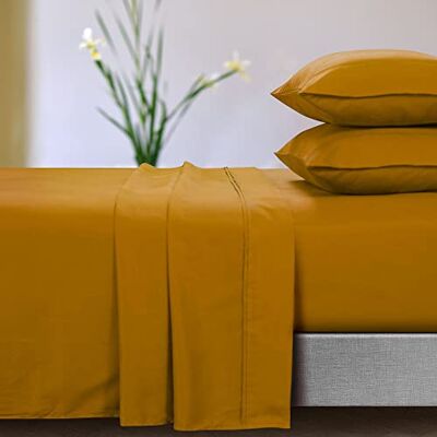 Tribeca Living Mikrofibra 110-g/m2 głęboka kieszeń zestaw prześcieradeł Queen Mustard Tribeca Living Mikrofibra 110-g/m2 głęboka kieszeń zestaw prześcieradeł Queen Mustard