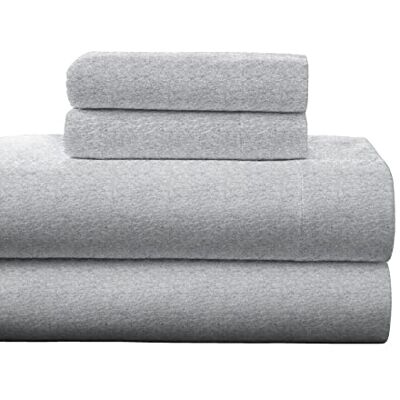 pointehaven Flanelowy zestaw z głębokimi kieszeniami z dużym prześcieradłem, Queen, Heather Grey pointehaven Flanelowy zestaw z głębokimi kieszeniami z dużym prześcieradłem, Queen, Heather Grey