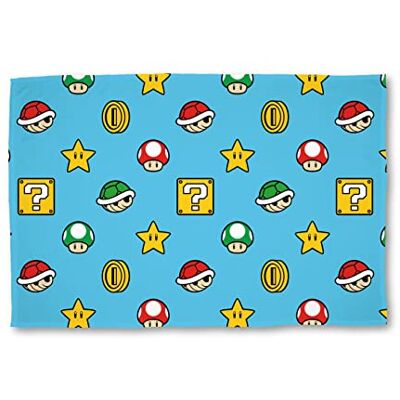 Character World Nintendo oficjalnie licencjonowany koc polarowy Super Mario, super miękka, ciepła narzuta, kontynuacja gier, idealny do sypialni, na kemping i nocowanie Character World Nintendo oficjalnie licencjonowany koc polarowy Super Mario, super miękka, ciepła narzuta, kontynuacja gier, idealny do sypialni, na kemping i nocowanie