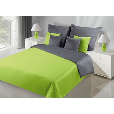 Eurofirany Zestawy pościeli, mako-satyna, zielona, stal, 200 x 135 Eurofirany Zestawy pościeli, mako-satyna, zielona, stal, 200 x 135