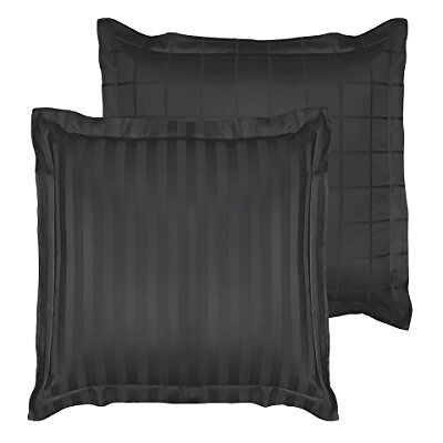 De Witte Lietaer Poszewka na poduszkę, czesana bawełna, ebony, 60 x 60 cm De Witte Lietaer Poszewka na poduszkę, czesana bawełna, ebony, 60 x 60 cm