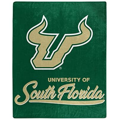 Northwest NCAA South Florida Bulls Unisex-Adult Raschel narzuta koc, 127 cm x 152 cm, podpis Northwest NCAA South Florida Bulls Unisex-Adult Raschel narzuta koc, 127 cm x 152 cm, podpis