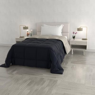 MB HOME ITALY Italian Bed Linen Elegancka Kołdra Zimowa, Mikrofibra, Ciemnoniebieski/Jasnoszary, 1 Plac i Pół MB HOME ITALY Italian Bed Linen Elegancka Kołdra Zimowa, Mikrofibra, Ciemnoniebieski/Jasnoszary, 1 Plac i Pół