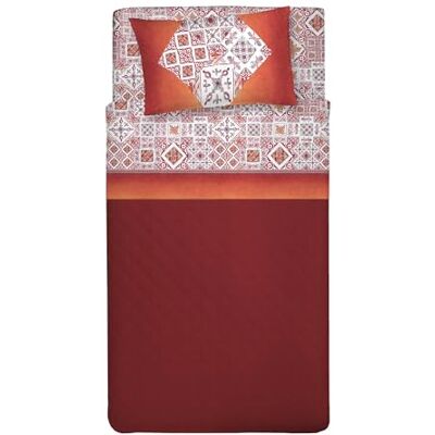 PENSIERI DELICATI Komplet pościeli na 1 łóżko queen size, 100% bawełna, prześcieradło z gumką 120 x 200 cm, z prześcieradłem wierzchnim i 1 poszewką na poduszkę, wyprodukowano we Włoszech PENSIERI DELICATI Komplet pościeli na 1 łóżko queen size, 100% bawełna, prześcieradło z gumką 120 x 200 cm, z prześcieradłem wierzchnim i 1 poszewką na poduszkę, wyprodukowano we Włoszech