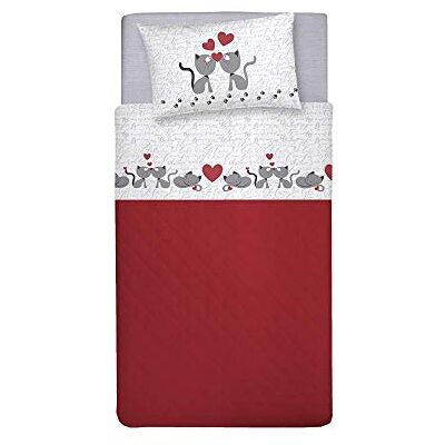 PENSIERI DELICATI 100% bawełna zestaw pościeli 90 x 200, w tym prześcieradło z gumką, prześcieradło na górze i 1 poszewka na poduszkę, Made in Italy, szare kocięta PENSIERI DELICATI 100% bawełna zestaw pościeli 90 x 200, w tym prześcieradło z gumką, prześcieradło na górze i 1 poszewka na poduszkę, Made in Italy, szare kocięta