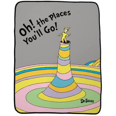 Franco Przedmioty kolekcjonerskie Dr. Seuss "Oh The Places You'll go" pościel super miękka mikroraszlowa narzuta, 117 cm x 152 cm, (oficjalny produkt licencjonowany) Franco Przedmioty kolekcjonerskie Dr. Seuss "Oh The Places You'll go" pościel super miękka mikroraszlowa narzuta, 117 cm x 152 cm, (oficjalny produkt licencjonowany)