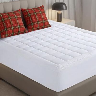 Utopia Bedding Pikowana dopasowana podkładka na materac premium rozmiar queen size poduszka górna nakładka na materac elastyczny dopasowany puszysty ochraniacz na materac pokrowiec na materac Utopia Bedding Pikowana dopasowana podkładka na materac premium rozmiar queen size poduszka górna nakładka na materac elastyczny dopasowany puszysty ochraniacz na materac pokrowiec na materac