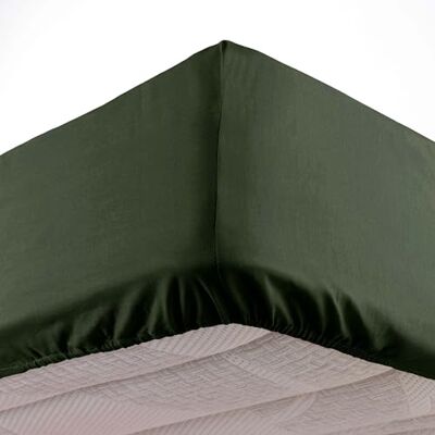 Douceur d'Intérieur , Prześcieradło Oscar Khaki z gumką (90 x 190 cm) Douceur d'Intérieur , Prześcieradło Oscar Khaki z gumką (90 x 190 cm)