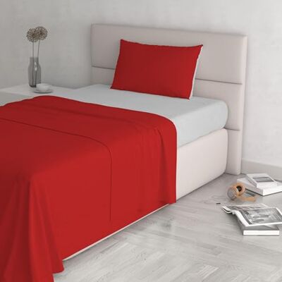 Italian Bed Linen Zestaw pościeli Natural Color 100% bawełna, pojedyncze, Czerwony/Jasnoszary Italian Bed Linen Zestaw pościeli Natural Color 100% bawełna, pojedyncze, Czerwony/Jasnoszary