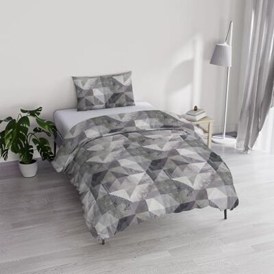 Italian Bed Linen Komplet pościeli z bawełny River, wykonany we Włoszech komplet poszewek na kołdrę worek na kołdrę 150 x 200 cm z podwójną naszywką i poszewkami na poduszki (pojedyncza, sepik grey) Italian Bed Linen Komplet pościeli z bawełny River, wykonany we Włoszech komplet poszewek na kołdrę worek na kołdrę 150 x 200 cm z podwójną naszywką i poszewkami na poduszki (pojedyncza, sepik grey)