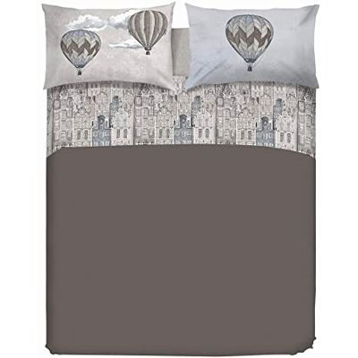 PENSIERI DELICATI Komplet pościeli dwuosobowej 100% bawełna, komplet pościeli dwuosobowej 180 x 200 cm z prześcieradłem spodem, nad i 2 poszewkami na poduszki, wyprodukowano we Włoszech, wzór Volare PENSIERI DELICATI Komplet pościeli dwuosobowej 100% bawełna, komplet pościeli dwuosobowej 180 x 200 cm z prześcieradłem spodem, nad i 2 poszewkami na poduszki, wyprodukowano we Włoszech, wzór Volare