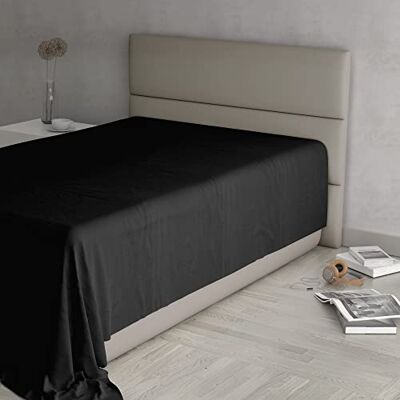 Italian Bed Linen MAX COLOR prześcieradło wierzchnie, 100% bawełna, jednolity kolor, czarny, średnie kwadratowe 180 x 300 cm Italian Bed Linen MAX COLOR prześcieradło wierzchnie, 100% bawełna, jednolity kolor, czarny, średnie kwadratowe 180 x 300 cm