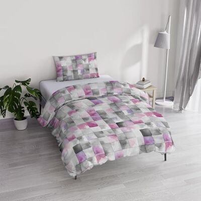 Italian Bed Linen Komplet pościeli z bawełny River, wykonany we Włoszech komplet poszewek na kołdrę worek na kołdrę 150 x 200 cm z podwójną naszywką i poszewkami na poduszki (pojedyncza, ili) Italian Bed Linen Komplet pościeli z bawełny River, wykonany we Włoszech komplet poszewek na kołdrę worek na kołdrę 150 x 200 cm z podwójną naszywką i poszewkami na poduszki (pojedyncza, ili)