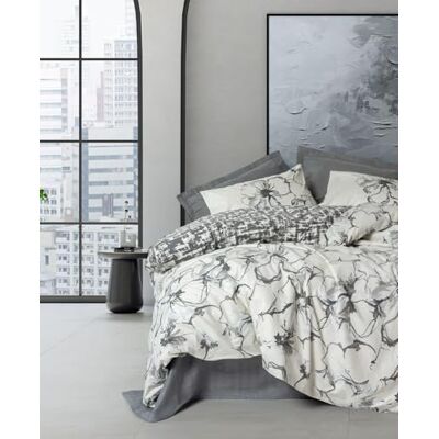 Nuit Des Rêves Ranforce Single Quilt Cover Set (135 x 200 cm), antracyt, 100% bawełna, nadruk pigmentowy, możliwość prania w pralce, zapięcie na guziki, miękkie i stylowe łóżko, Twin Nuit Des Rêves Ranforce Single Quilt Cover Set (135 x 200 cm), antracyt, 100% bawełna, nadruk pigmentowy, możliwość prania w pralce, zapięcie na guziki, miękkie i stylowe łóżko, Twin