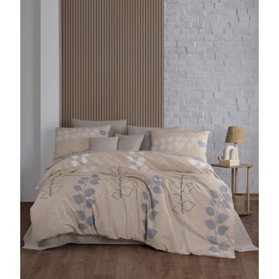 Nuit Des Rêves Elegancki zestaw poszewek na kołdrę XL (1 sztuka), beżowy/szary/biały, 155 x 200 cm, 50% bawełna/50% poliester, miękka, stylowa pościel do nowoczesnych pomieszczeń Nuit Des Rêves Elegancki zestaw poszewek na kołdrę XL (1 sztuka), beżowy/szary/biały, 155 x 200 cm, 50% bawełna/50% poliester, miękka, stylowa pościel do nowoczesnych pomieszczeń