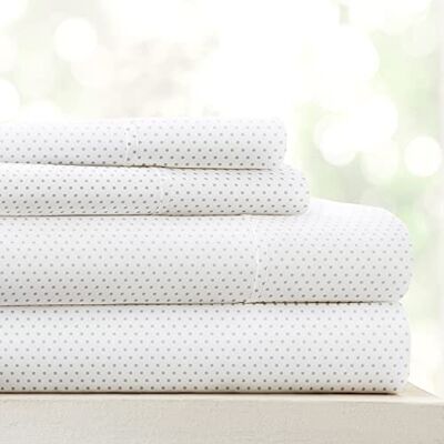 Linen Market - Zestaw pościeli 4-cio elementowy - Wzorzysty - Jasnoszary Linen Market - Zestaw pościeli 4-cio elementowy - Wzorzysty - Jasnoszary