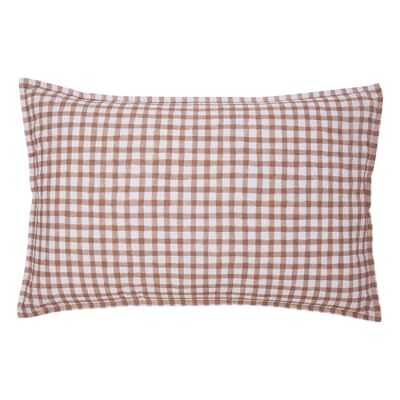ESSIX Poszewka na poduszkę z nadrukiem perkalu bawełnianego, Vichy, Made in France, 50 x 75 cm, ESSIX Poszewka na poduszkę z nadrukiem perkalu bawełnianego, Vichy, Made in France, 50 x 75 cm,
