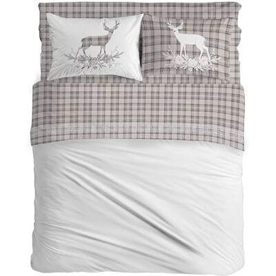 PENSIERI DELICATI Komplet pościeli dwuosobowej, flanelowy, 100% ciepła i miękka bawełna, 2 łóżka 180 x 200 cm, w tym prześcieradło wierzchnie i 2 poszewki na poduszki, wyprodukowano we Włoszech, PENSIERI DELICATI Komplet pościeli dwuosobowej, flanelowy, 100% ciepła i miękka bawełna, 2 łóżka 180 x 200 cm, w tym prześcieradło wierzchnie i 2 poszewki na poduszki, wyprodukowano we Włoszech,