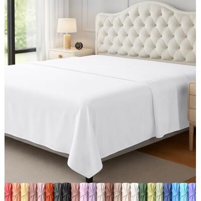 Utopia Bedding płaskie prześcieradło królewskie, szczotkowana aksamitna mikrofibra, oddychająca, bardzo miękka i wygodna, marszczona, blaknięcie, jakość hotelowa niezwykle trwała od Utopia Bedding płaskie prześcieradło królewskie, szczotkowana aksamitna mikrofibra, oddychająca, bardzo miękka i wygodna, marszczona, blaknięcie, jakość hotelowa niezwykle trwała od